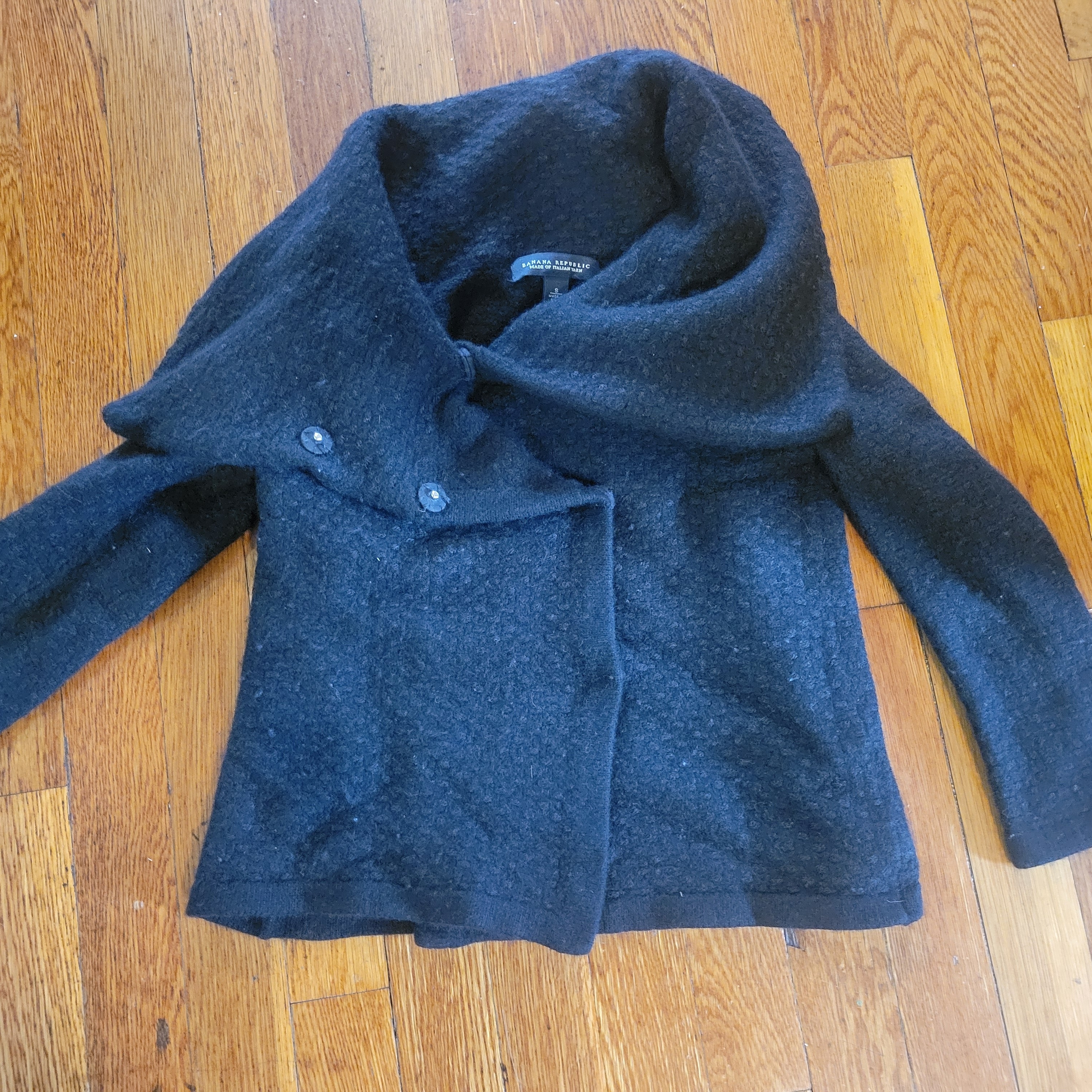Black Shawl Collar Cardigan